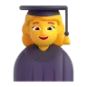 Woman Student Emoji 👩‍🎓 image - Microsoft 3D Fluent style
