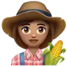 Woman Farmer: Medium Skin Tone Emoji 👩🏽‍🌾 image - WhatsApp style