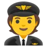 Pilot Emoji 🧑‍✈️ image - Google Noto Color style
