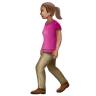 Woman Walking: Medium Skin Tone Emoji 🚶🏽‍♀️ image - WhatsApp style