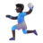 Man Playing Handball: Dark Skin Tone