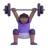 Woman Lifting Weights: Medium-Dark Skin Tone