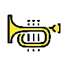Emoji Tromba 🎺 image - OpenMoji style