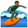 Person Surfing: Medium-Dark Skin Tone Emoji 🏄🏾 image - WhatsApp style