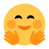 Smiling Face With Open Hands Emoji 🤗 image - Tossface style