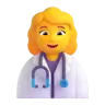 Woman Health Worker Emoji 👩‍⚕️ image - Microsoft 3D Fluent style