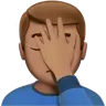 Man Facepalming: Medium Skin Tone Emoji 🤦🏽‍♂️ image - Apple style
