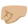 Left-Facing Fist: Medium-Light Skin Tone Emoji 🤛🏼 image - Google Noto Color style