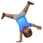 Man Cartwheeling: Medium-Dark Skin Tone