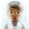 Person In Steamy Room: Medium-Dark Skin Tone Emoji 🧖🏾 image - Apple style