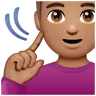 Deaf Man: Medium Skin Tone Emoji 🧏🏽‍♂️ image - WhatsApp style