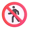 Emoji Vietato ai pedoni 🚷 image - Microsoft 3D Fluent style
