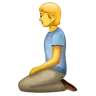Personne agenouillée Emoji 🧎 image - WhatsApp style