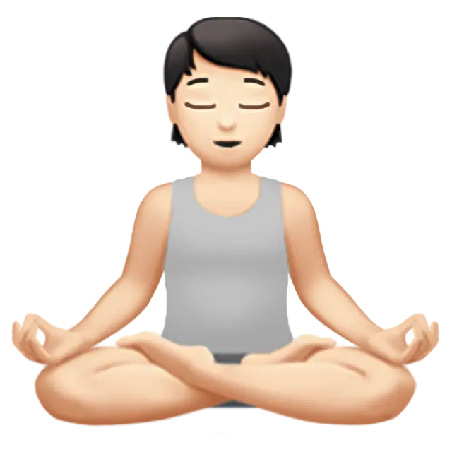 Person In Lotus Position: Light Skin Tone