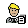 Man Office Worker: Medium-Light Skin Tone Emoji 👨🏼‍💼 image - OpenMoji style