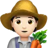 Farmer: Light Skin Tone Emoji 🧑🏻‍🌾 image - Apple style
