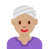 Woman Wearing Turban: Medium Skin Tone Emoji 👳🏽‍♀️ image - Twitter / X (Twemoji) style