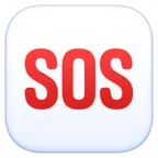 Sos cuadrado Emoji 🆘 image - Facebook Meta style