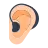 Ear With Hearing Aid: Light Skin Tone