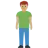Man Standing: Medium Skin Tone