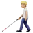 Person With White Cane: Medium-Light Skin Tone