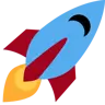 Rocket Emoji 🚀 image - Twitter / X (Twemoji) style