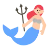 Mermaid: Light Skin Tone Emoji 🧜🏻‍♀️ image - Tossface style
