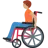 Person In Manual Wheelchair: Medium Skin Tone