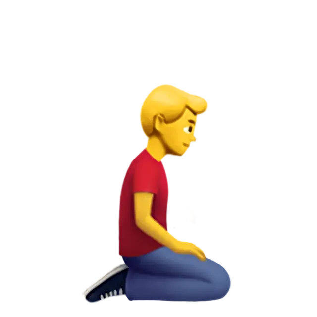 Man Kneeling Facing Right