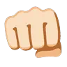 Oncoming Fist: Light Skin Tone Emoji 👊🏻 image - Google Noto Color Animated style