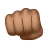 Oncoming Fist: Medium-Dark Skin Tone Emoji 👊🏾 image - Samsung style