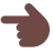 Backhand Index Pointing Left: Dark Skin Tone
