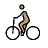 Man Biking: Medium Skin Tone Emoji 🚴🏽‍♂️ image - OpenMoji style