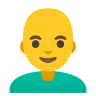 Man: Bald Emoji 👨‍🦲 image - Google Noto Color style
