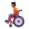 Person In Manual Wheelchair: Medium-Dark Skin Tone Emoji 🧑🏾‍🦽 image - Microsoft 3D Fluent style