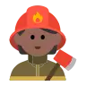 Firefighter: Medium-Dark Skin Tone Emoji 🧑🏾‍🚒 image - Tossface style