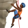 Man Climbing: Medium-Dark Skin Tone Emoji 🧗🏾‍♂️ image - Apple style