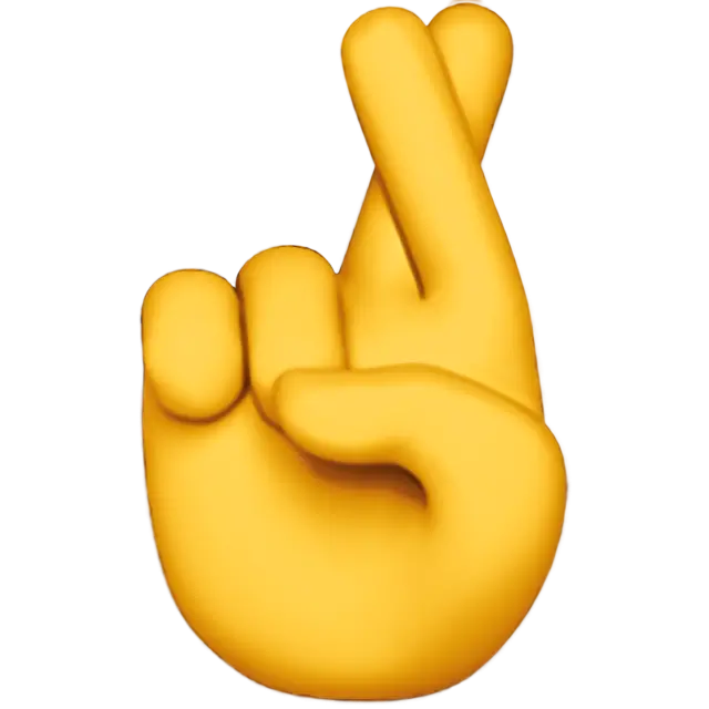 Main avec index et doigts du milieu croisés