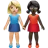 Women Holding Hands: Medium-Light Skin Tone, Dark Skin Tone