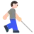Person With White Cane: Light Skin Tone