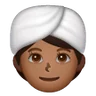 Woman Wearing Turban: Medium-Dark Skin Tone Emoji 👳🏾‍♀️ image - Samsung style
