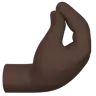 Pinched Fingers: Dark Skin Tone Emoji 🤌🏿 image - Apple style