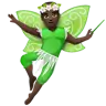 Man Fairy: Dark Skin Tone Emoji 🧚🏿‍♂️ image - WhatsApp style