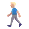 Man Walking: Medium-Light Skin Tone Emoji 🚶🏼‍♂️ image - Microsoft 3D Fluent style