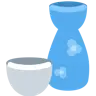 Bouteille de saké et gobelet Emoji 🍶 image - Twitter / X (Twemoji) style