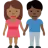 Woman And Man Holding Hands: Medium-Dark Skin Tone, Dark Skin Tone