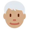 Man: Medium Skin Tone, White Hair Emoji 👨🏽‍🦳 image - Twitter / X (Twemoji) style
