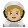 Astronaut: Medium-Light Skin Tone Emoji 🧑🏼‍🚀 image - Google Noto Color style