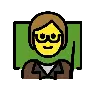 Teacher Emoji 🧑‍🏫 image - OpenMoji style