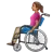 Woman In Manual Wheelchair: Medium Skin Tone